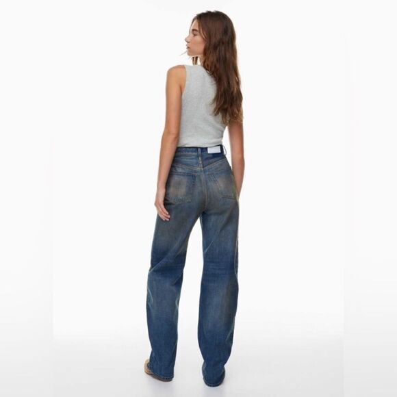 Re/Done Tailored Blue Jeans Ultra High Rise Size 27 - Picture 5 of 14